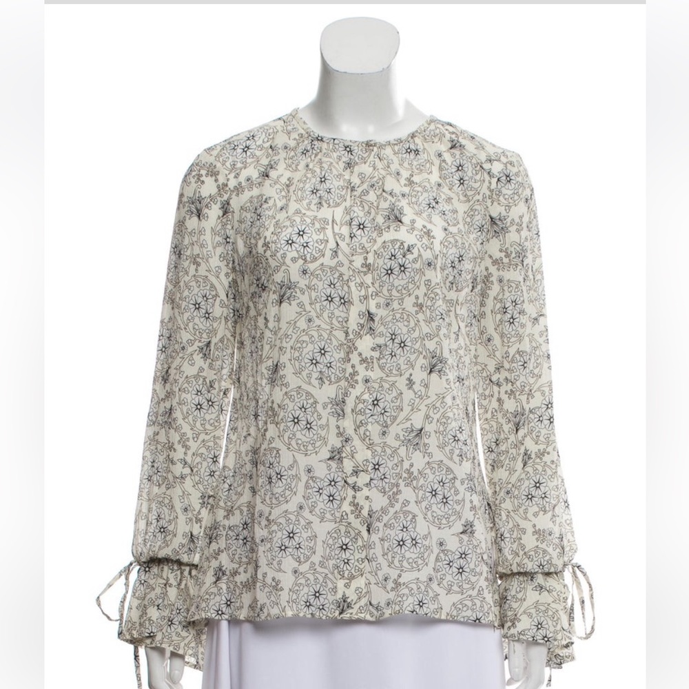 Derek Lam Paisley Silk Blouse